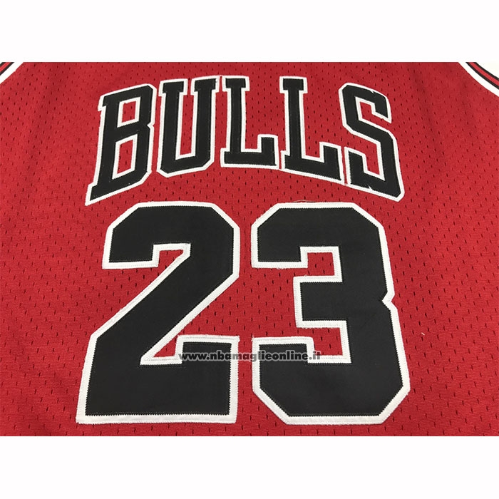 Maglia Chicago Bulls Michael Jordan No 23 Autentico 1997-98 Rosso